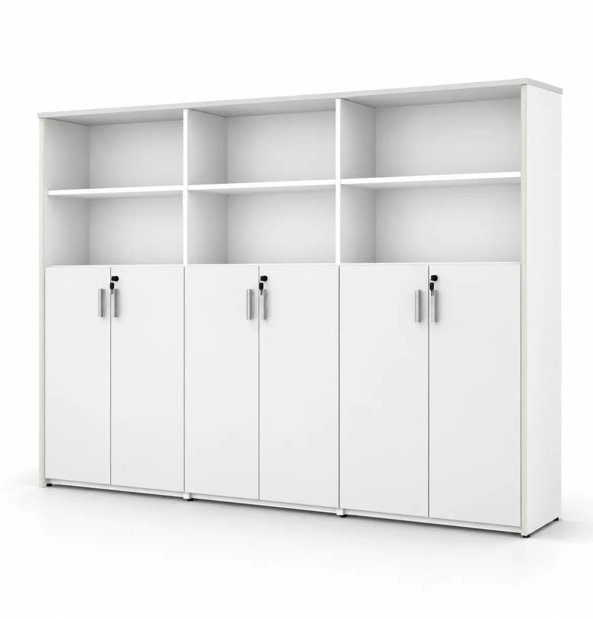 Universal Light 5-Level Triple Cabinet Consumer KANO White Upper Shelves are Open 8-10 Weeks