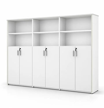 Universal Light 5-Level Triple Cabinet Consumer KANO White Upper Shelves are Open 8-10 Weeks