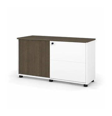 Universal Light 2-Level Sliding Door Cabinet Consumer KANO CF42 Mocha Oak One Side Sliding 8-10 Weeks