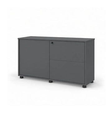 Universal Dark 2-Level Sliding Door Cabinet Consumer KANO Grey One Side Sliding 8-10 Weeks