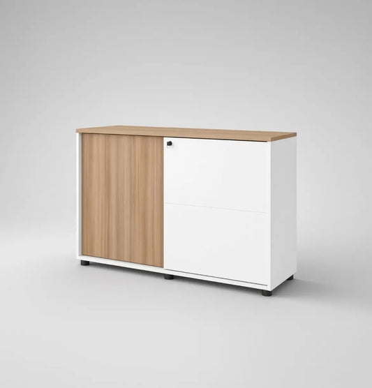 Universal Light 2-Level Sliding Door Cabinet Consumer KANO