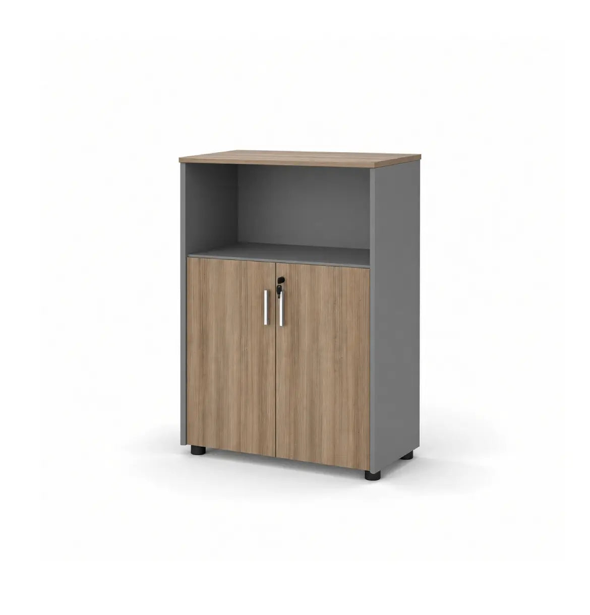 Universal Dark 3-Level Semi Open Cabinet Consumer KANO CF09 Log Walnut 8-10 Weeks