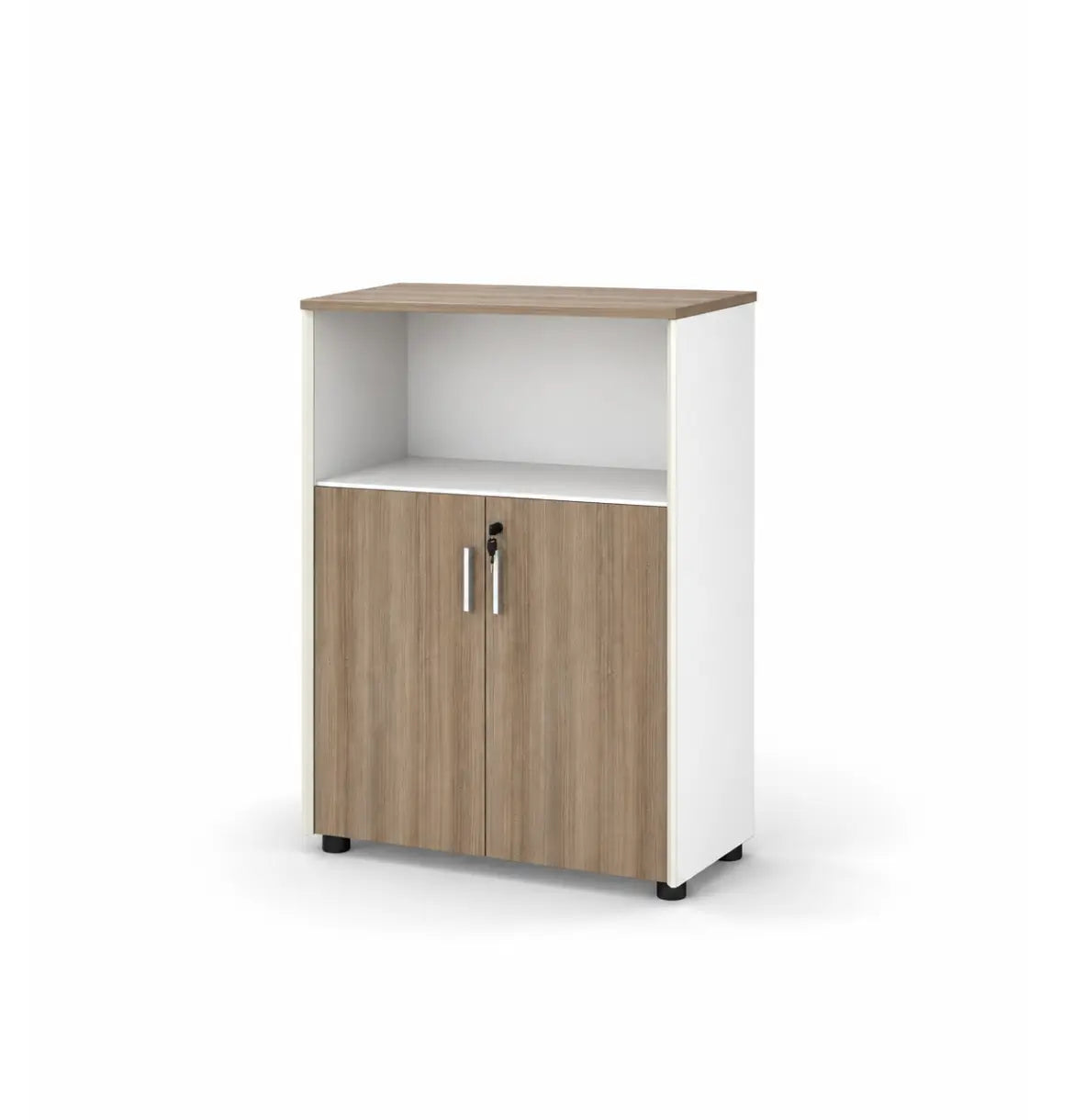 Universal Light 3-Level Semi Open Cabinet Consumer KANO CF09 Log Walnut 8-10 Weeks