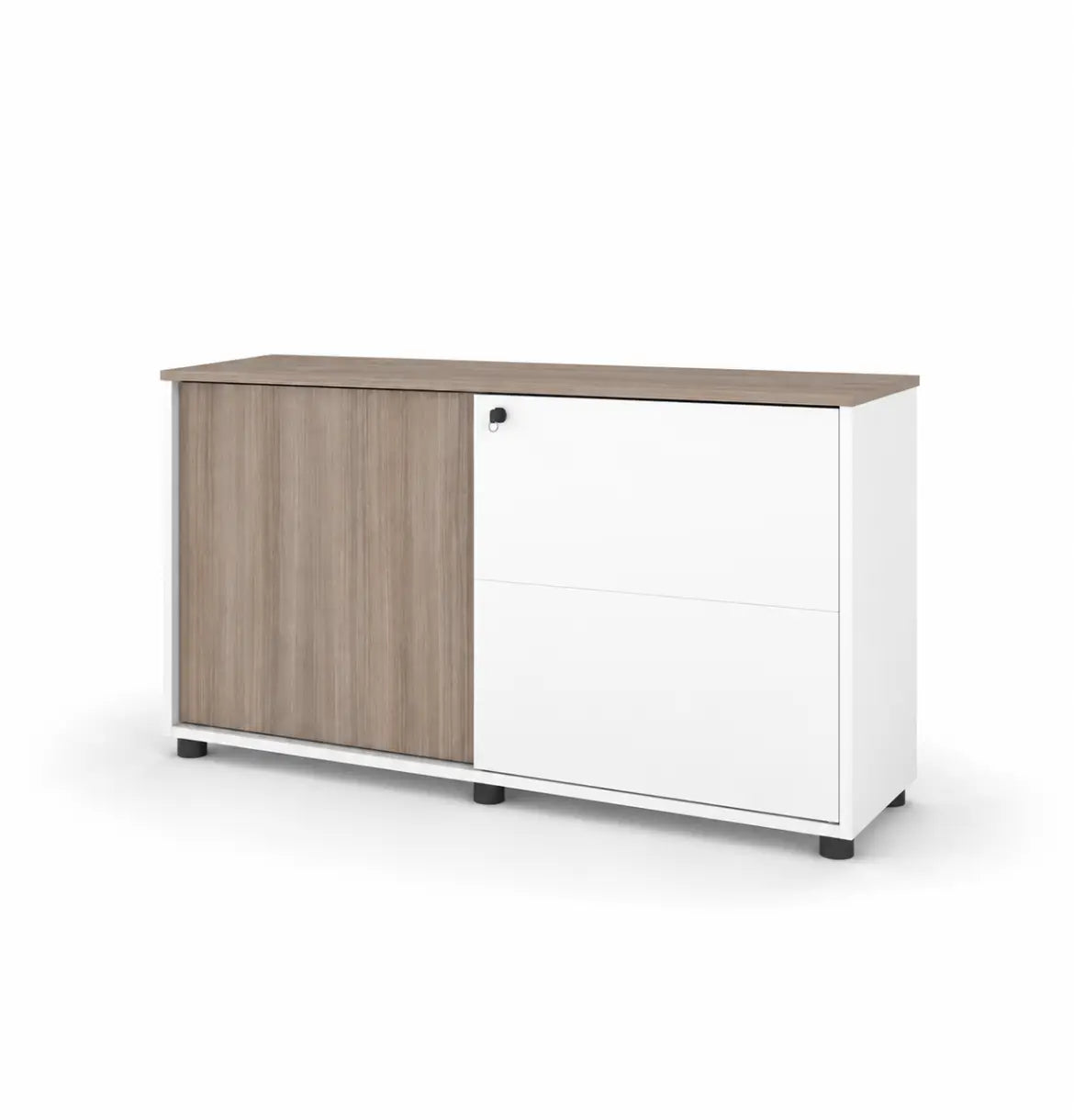 Universal Light 2-Level Sliding Door Cabinet Consumer KANO CF09 Log Walnut One Side Sliding 8-10 Weeks