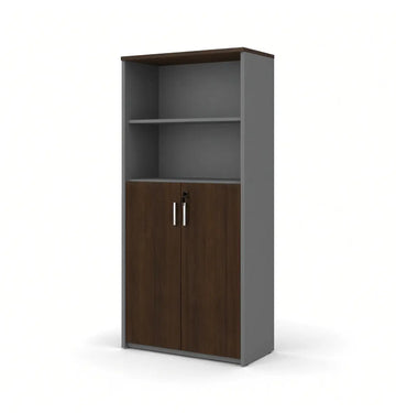 Universal Dark 5-Level Cabinet Consumer KANO Hairline Walnut Upper Shelves are Open 8-10 Weeks