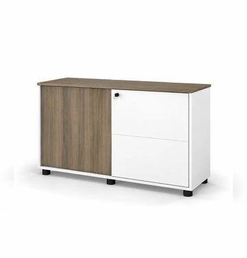 Universal Light 2-Level Sliding Door Cabinet Consumer KANO CF12 Coffee Walnut One Side Sliding 8-10 Weeks