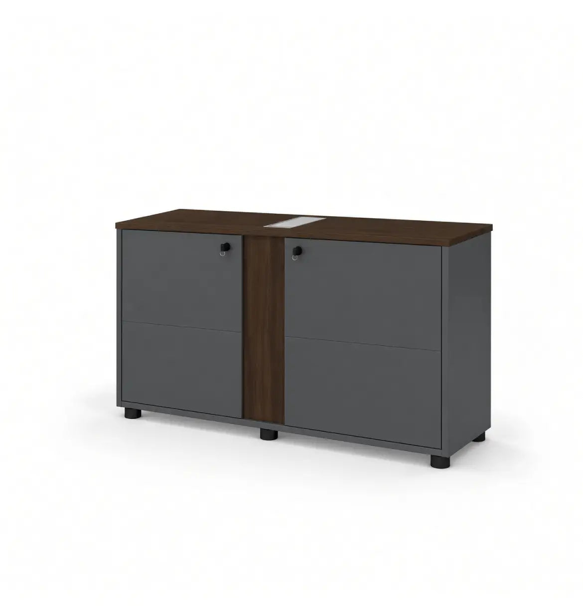 Universal Dark 2-Level Printer Cabinet Consumer KANO Hairline Walnut 8-10 Weeks