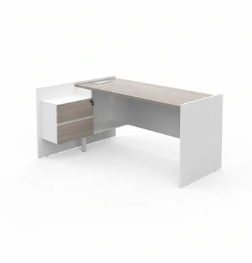 Vee Manager Desk with Fixed Pedestal Consumer KANO CF41 Nash Oak 1400 8-10 Weeks