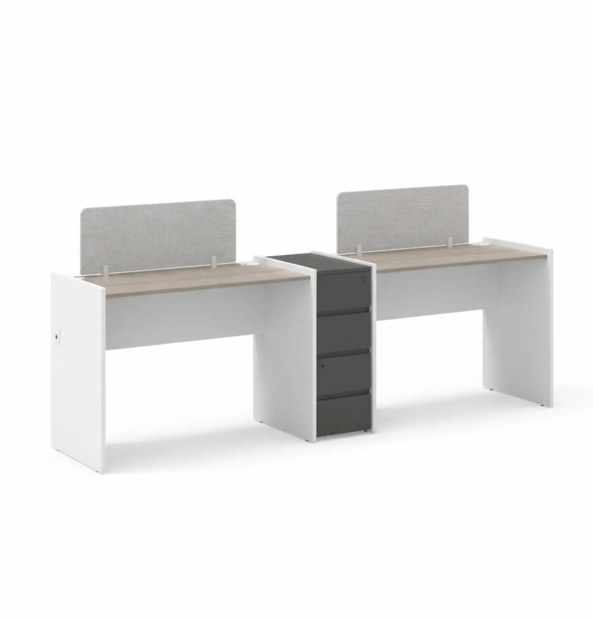 Vee Linear Cluster of 2-Pax with Shared Pedestal Consumer KANO CF41 Nash Oak 1100 8-10 Weeks