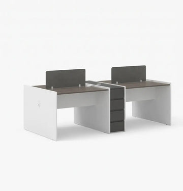 Vee Cluster of 4-Pax with Shared Pedestal Consumer KANO CF42 Mocha Oak 1300 8-10 Weeks