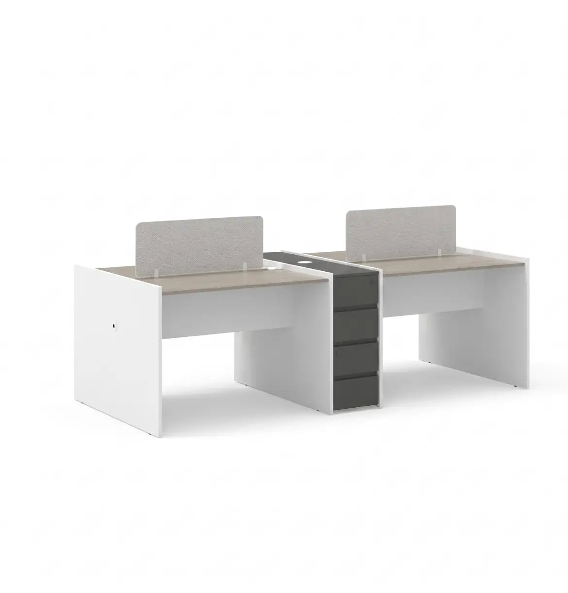 Vee Cluster of 4-Pax with Shared Pedestal Consumer KANO CF41 Nash Oak 1300 8-10 Weeks