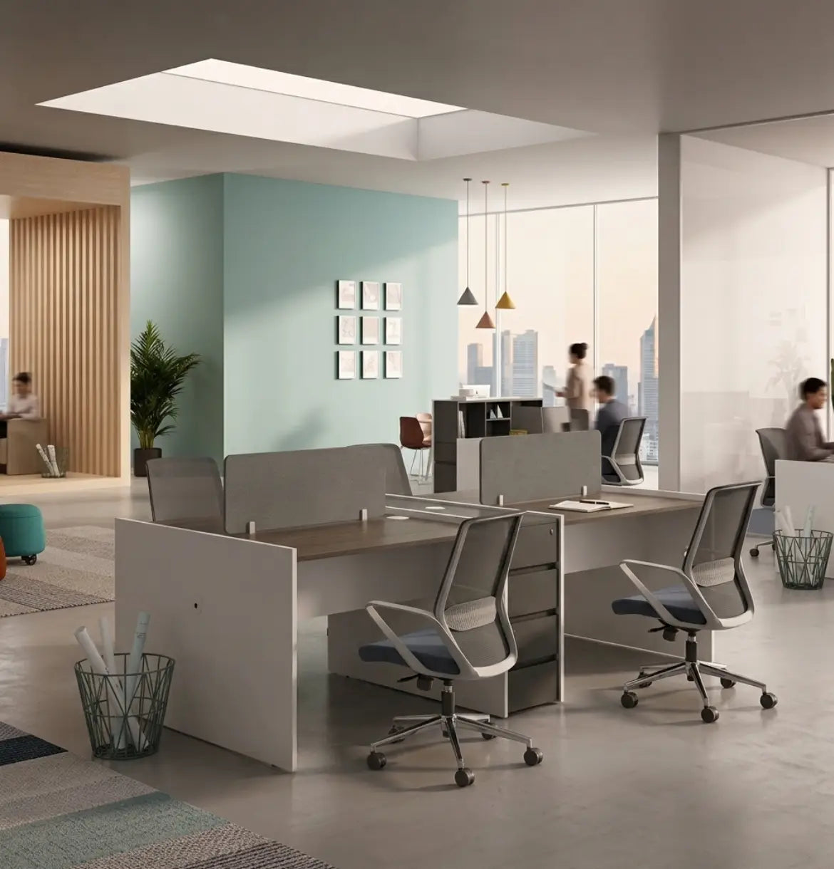 Vee Cluster of 4-Pax with Shared Pedestal Consumer KANO
