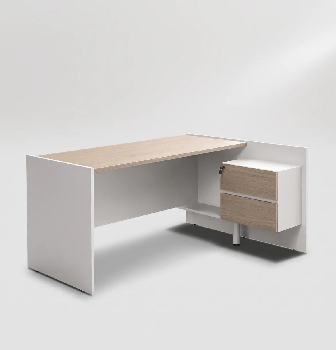 Vee Manager Desk with Fixed Pedestal Consumer KANO
