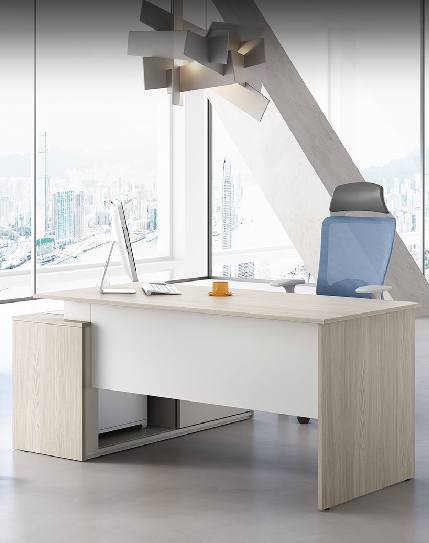 Vee Manager Desk with Credenza - BAFCO