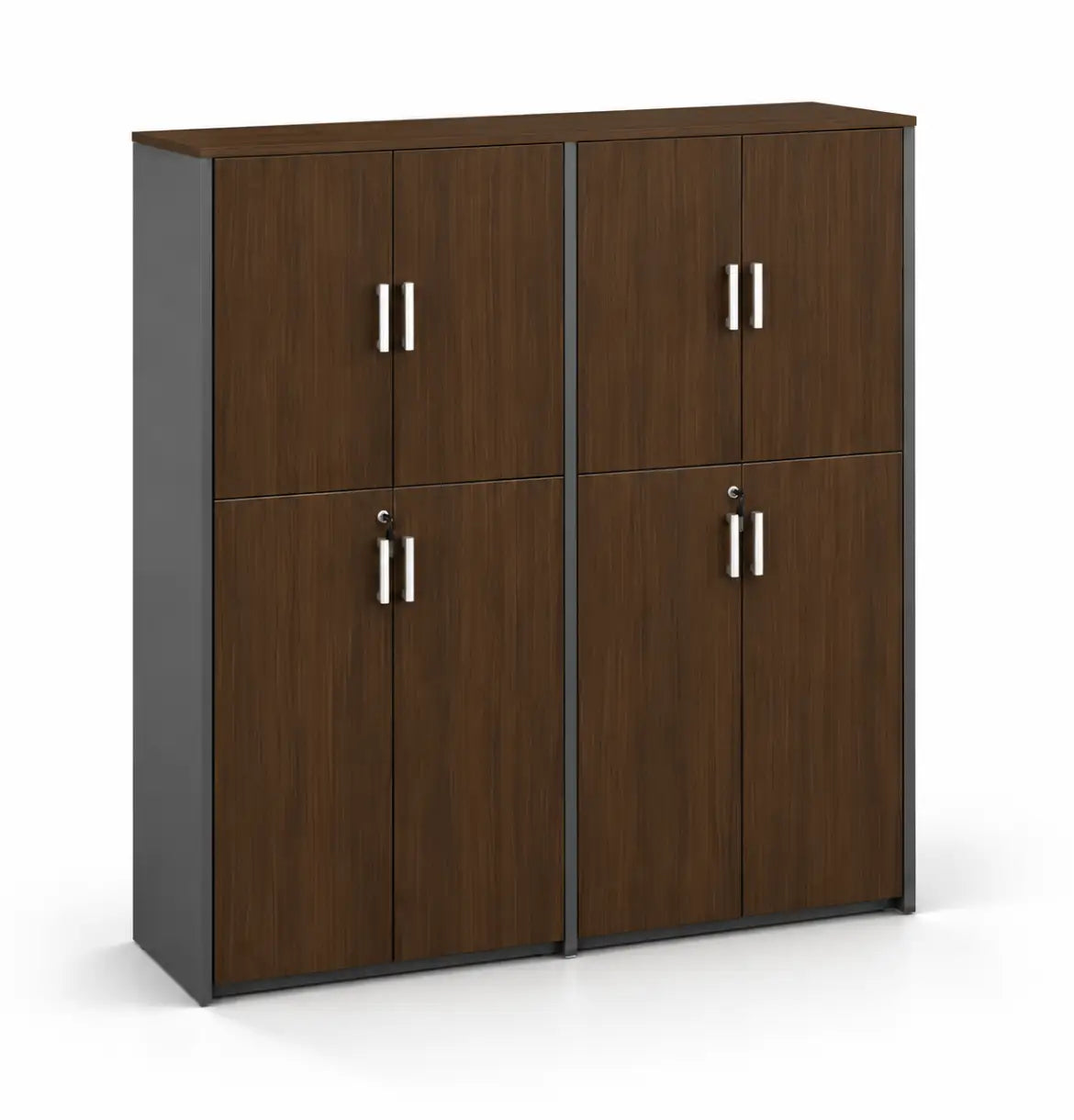 Universal 5-Level Dual Veneer Cabinet Consumer KANO CY08 Dark Chocolate Walnut Matching MFC Doors 8-10 Weeks