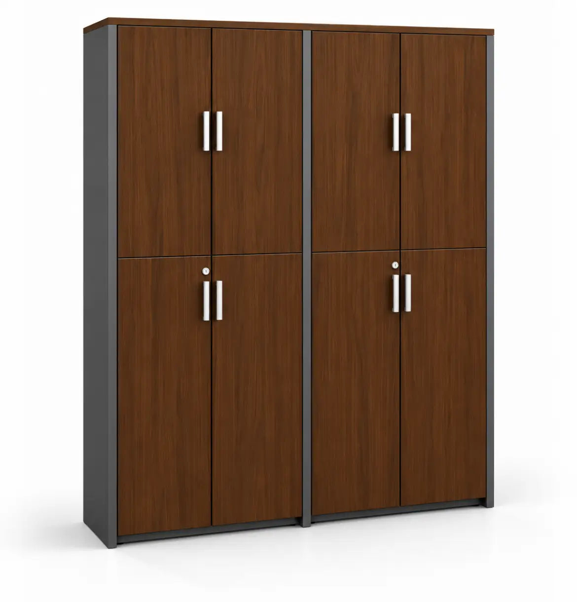 Universal 6-Level Dual Veneer Cabinet Consumer KANO CY07 American Walnut Matching MFC Doors 8-10 Weeks