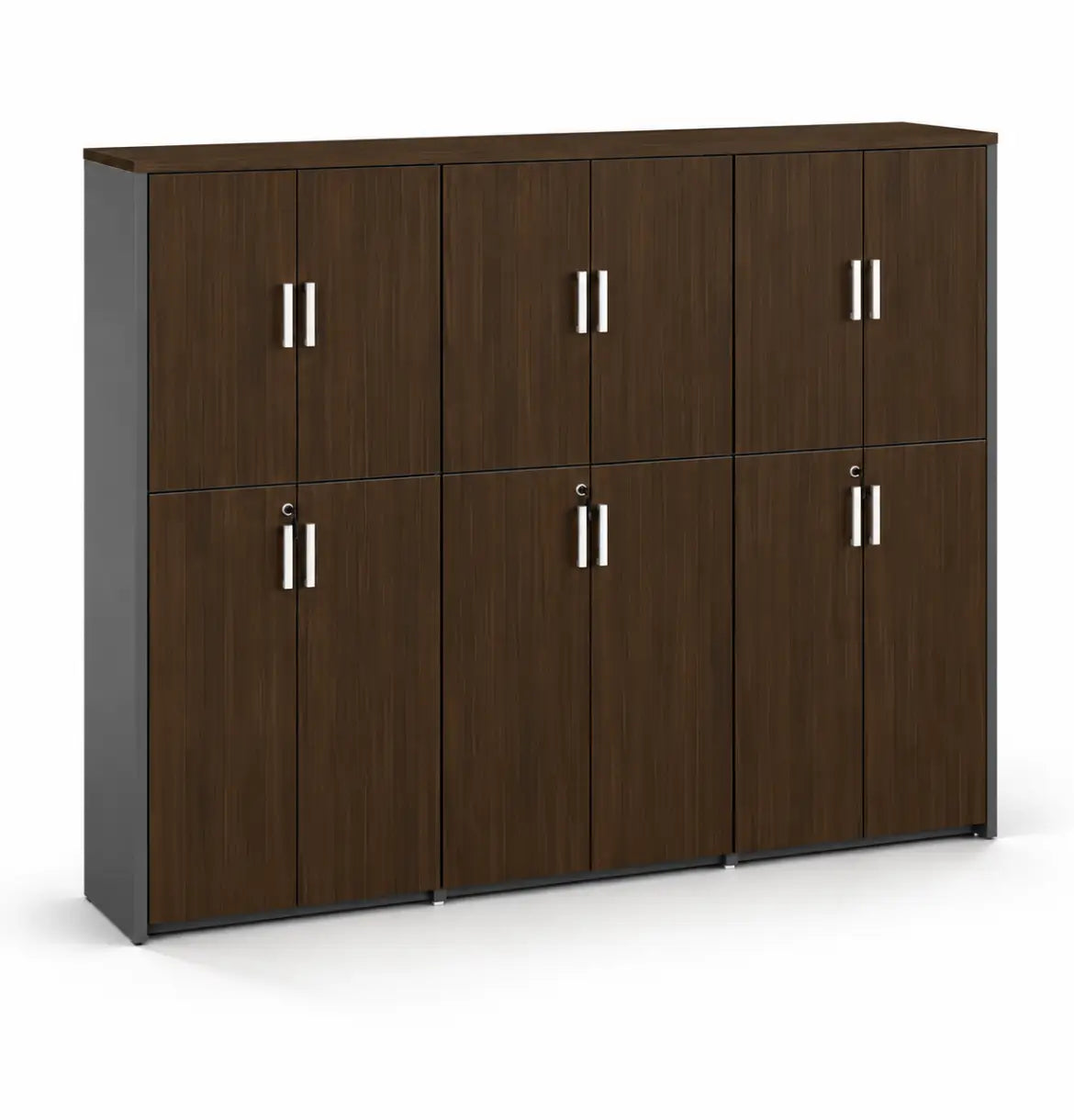Universal 5-Level Triple Veneer Cabinet Consumer KANO CY08 Dark Chocolate Walnut Matching MFC Doors 8-10 Weeks