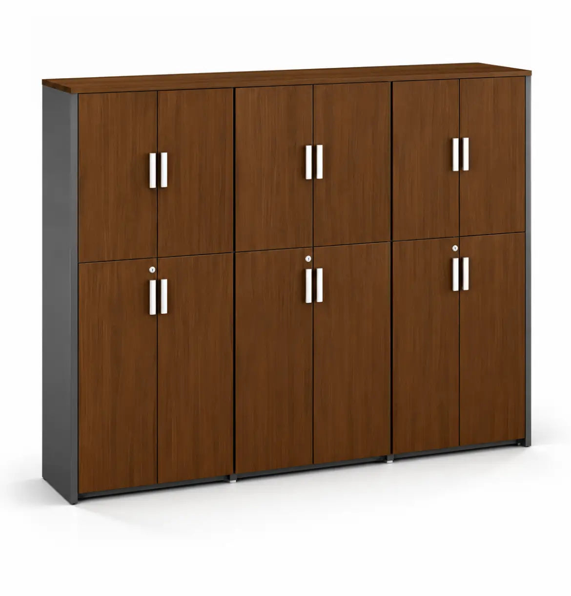 Universal 5-Level Triple Veneer Cabinet Consumer KANO CY07 American Walnut Matching MFC Doors 8-10 Weeks