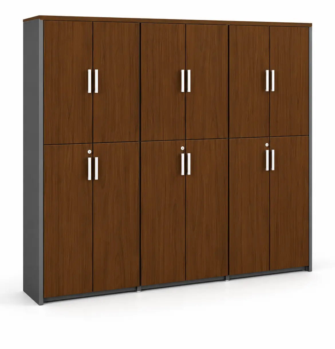 Universal 6-Level Triple Veneer Cabinet Consumer KANO CY07 American Walnut Matching MFC Doors 8-10 Weeks