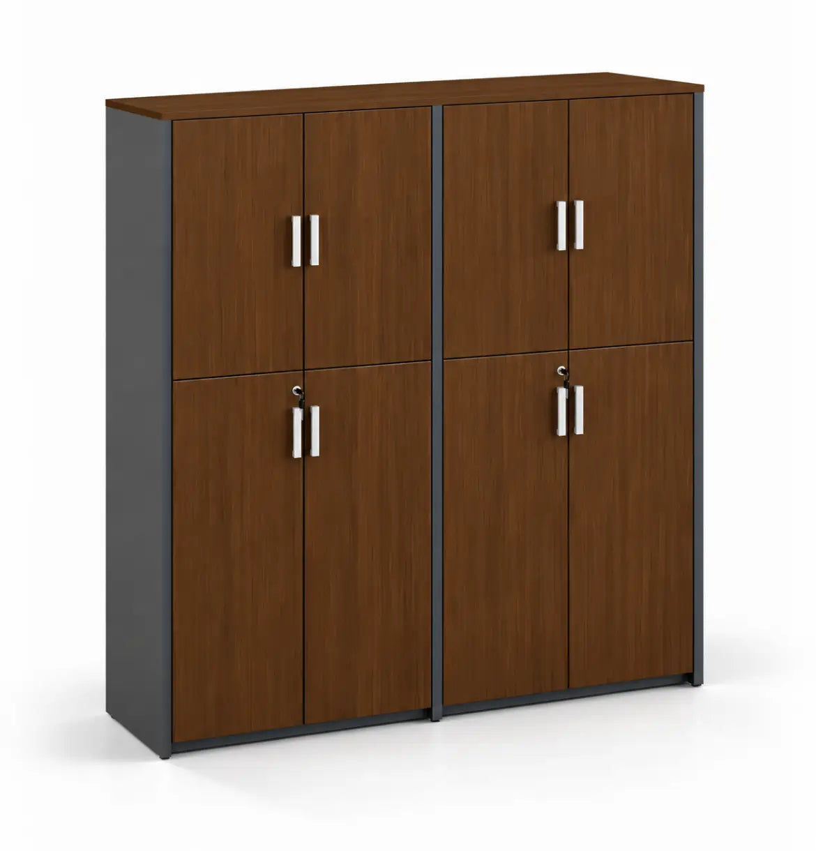 Universal 5-Level Dual Veneer Cabinet Consumer KANO CY07 American Walnut Matching MFC Doors 8-10 Weeks