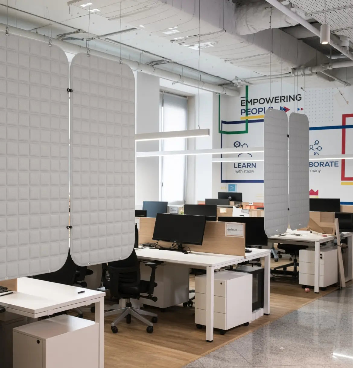 VicOffice Suspended Divider Grey Consumer Vicoustic