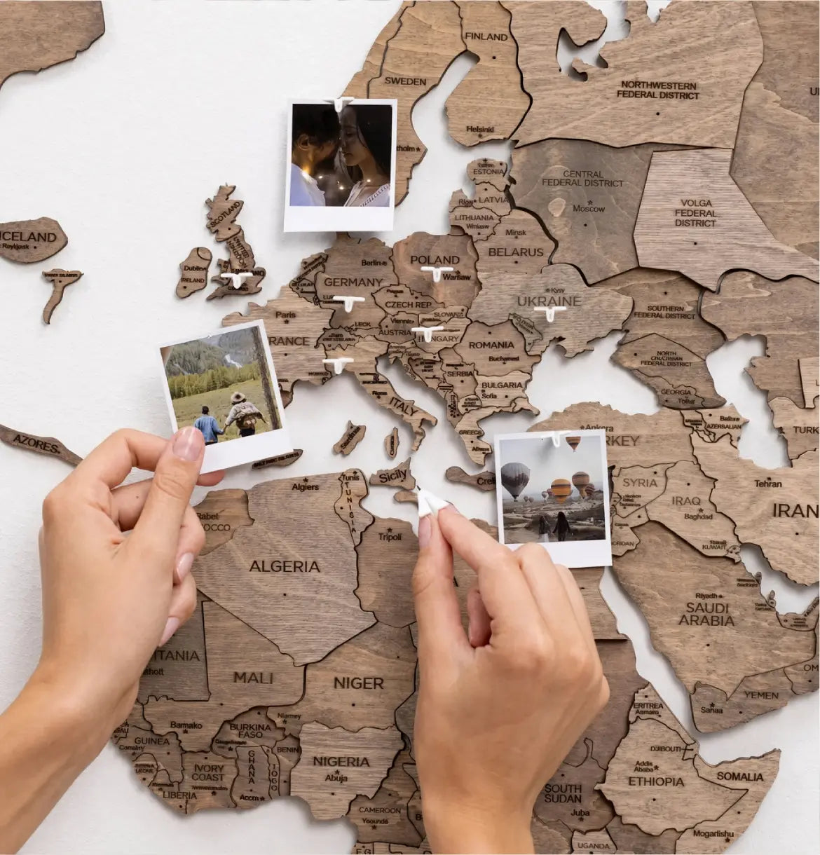 3D Wooden World Maps - Terra (4 Sizes) Consumer BAFCO