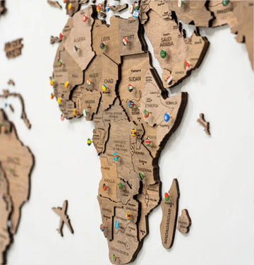 3D Wooden World Maps - Terra (4 Sizes) Consumer BAFCO