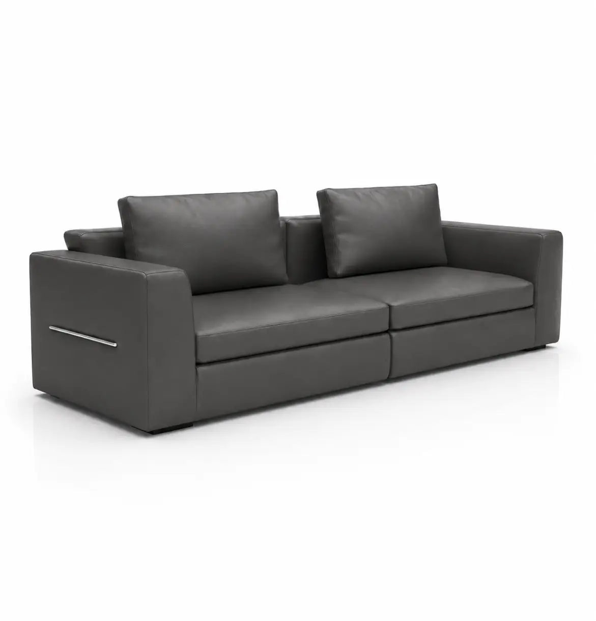 Yale Majlis 3-Seater Sofa Consumer BAFCO Grey Genuine Leather 8-10 Weeks