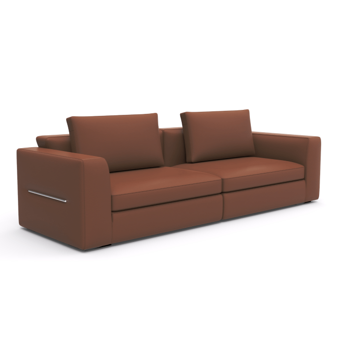 Yale Majlis 3-Seater Sofa Consumer BAFCO Tan Genuine Leather 8-10 Weeks
