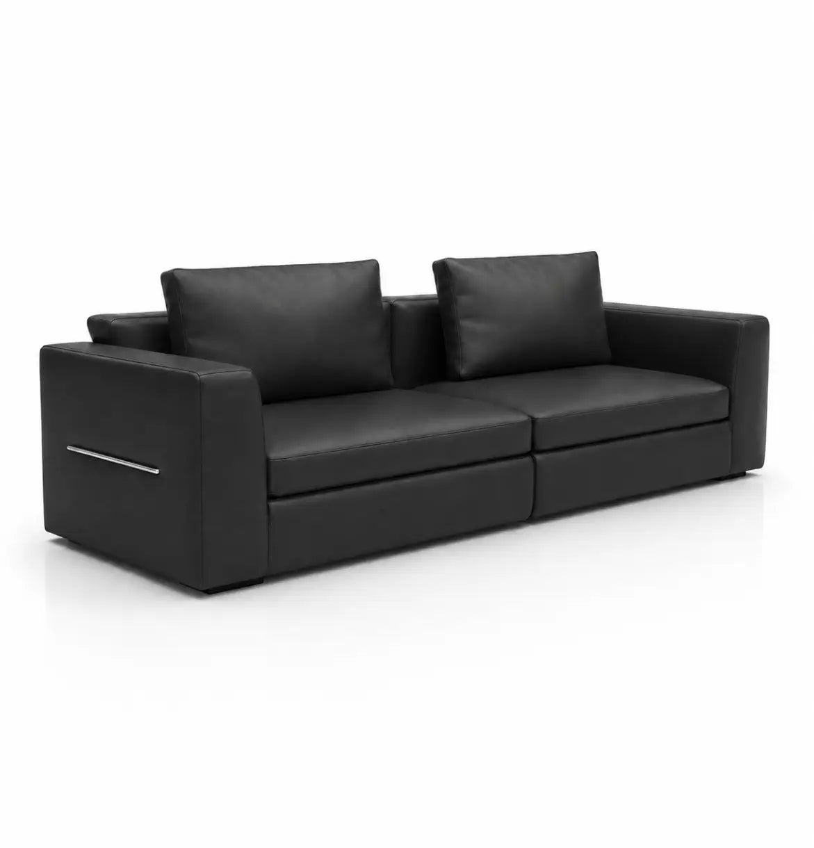 Yale Majlis 3-Seater Sofa Consumer BAFCO Black Genuine Leather 8-10 Weeks