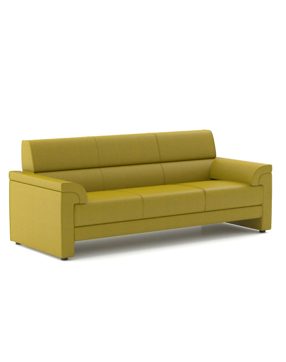 Kenyo 3-Seater Sofa Consumer KANO Yellow Vegan Leather 8-10 Weeks