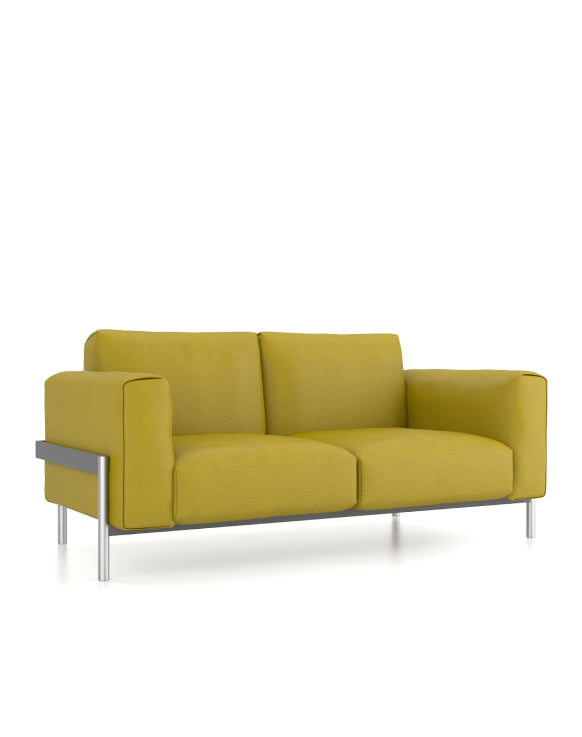 Dense 2-Seater Sofa Consumer KANO Yellow Vegan Leather 8-10 Weeks