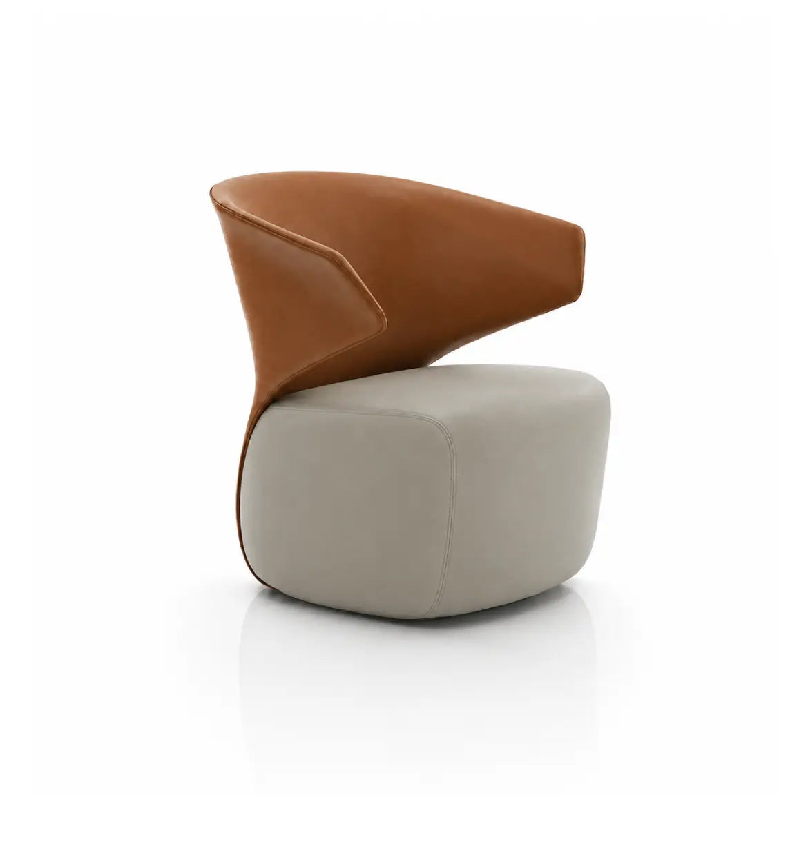 Yoda Executive Lounge Chair Consumer KANO Tan Khaki Vegan Leather Seat 8-10 Weeks
