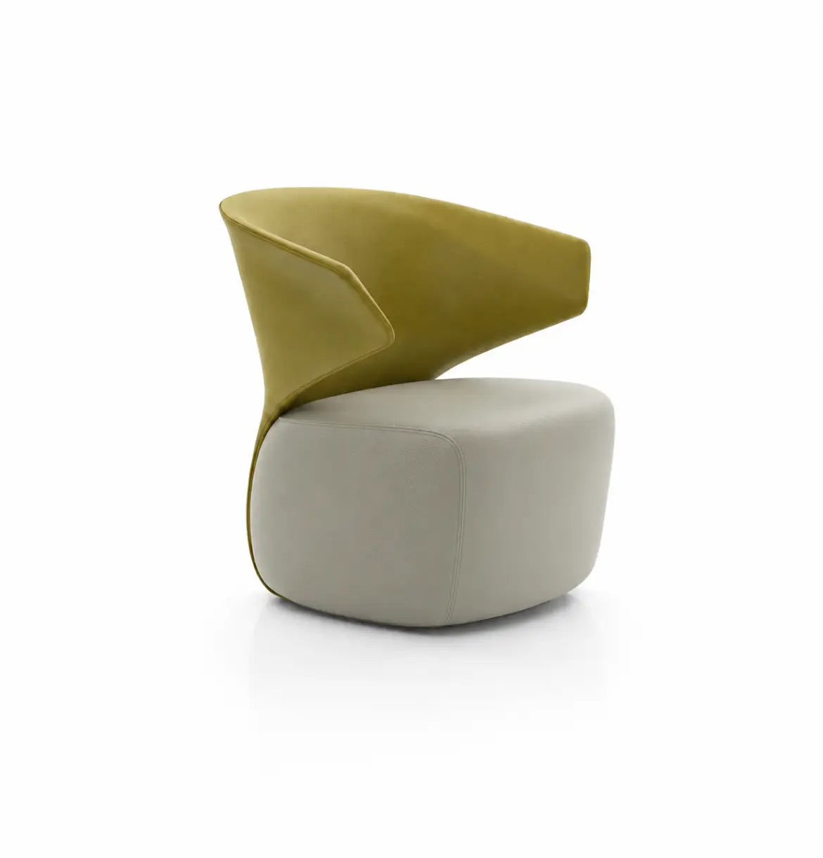 Yoda Executive Lounge Chair Consumer KANO Yellow Khaki Vegan Leather Seat 8-10 Weeks