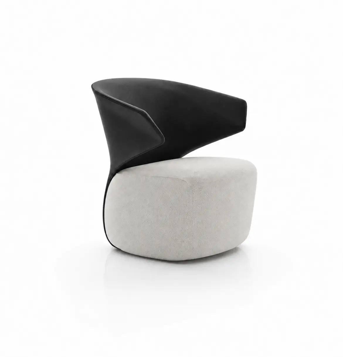 Yoda Executive Lounge Chair Consumer KANO Black Beige Fabric Seat 8-10 Weeks