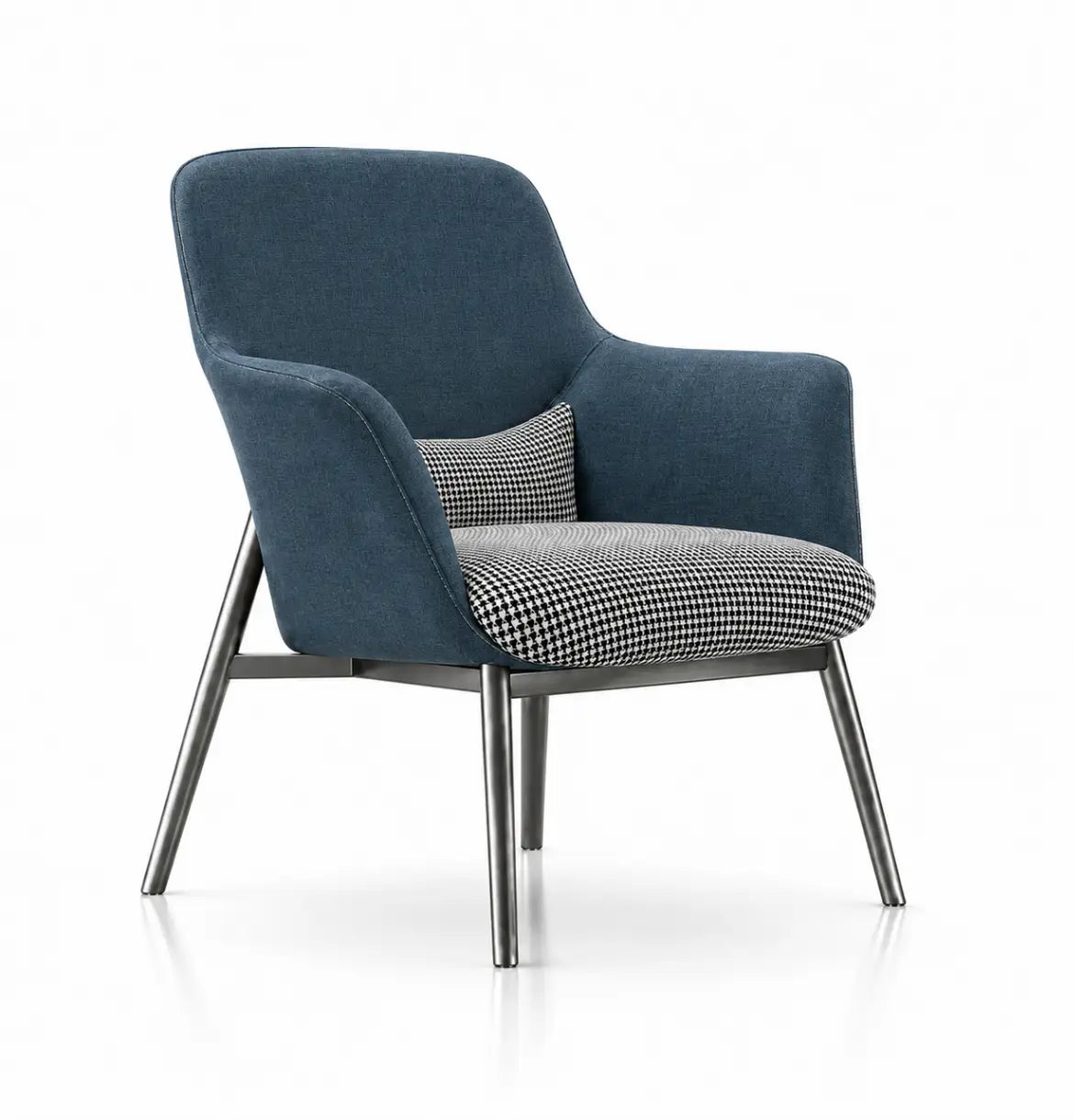 Yodo Executive Lounge Chair in Fabric Consumer KANO Blue Fabric 8-10 Weeks