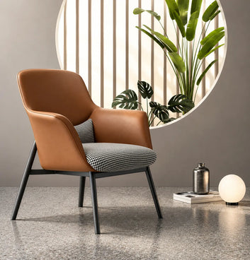 Yodo Executive Lounge Chair in Fabric and Leather Consumer KANO
