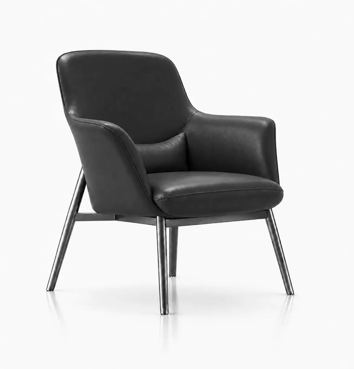 Yodo Executive Lounge Chair in Leather Consumer KANO Black Vegan Leather 8-10 Weeks