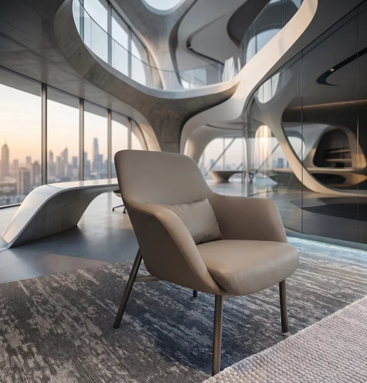 Yodo Executive Lounge Chair in Leather Consumer KANO
