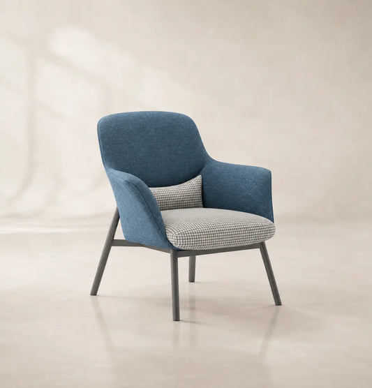Yodo Executive Lounge Chair in Fabric Consumer KANO Blue Fabric 8-10 Weeks