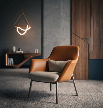Yodo Executive Lounge Chair in Fabric and Leather Consumer KANO